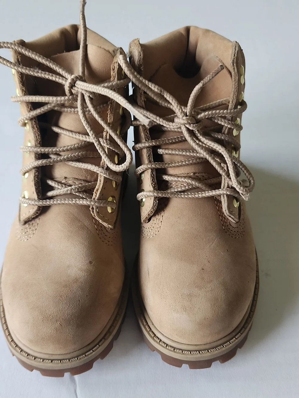 Timberland Kids Wheat/Tan Leather Lace-Up Boots